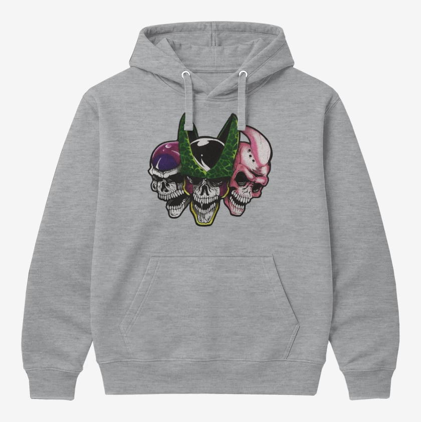 Polerón Canguro Gris Melange de Malos DBZ