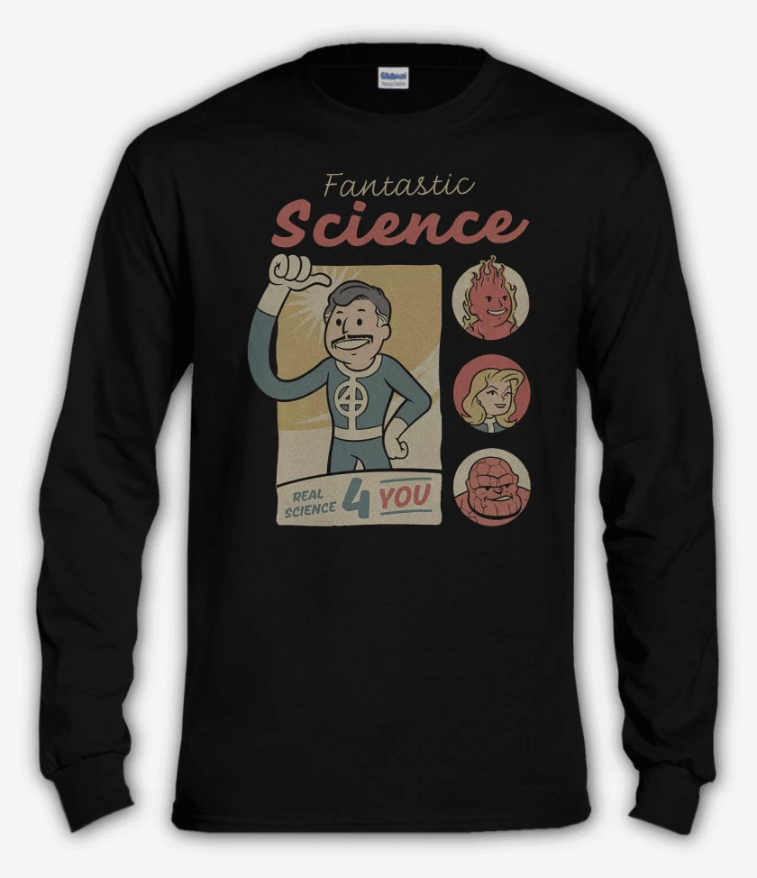 Polera manga larga Negro de Ciencia Fantastica