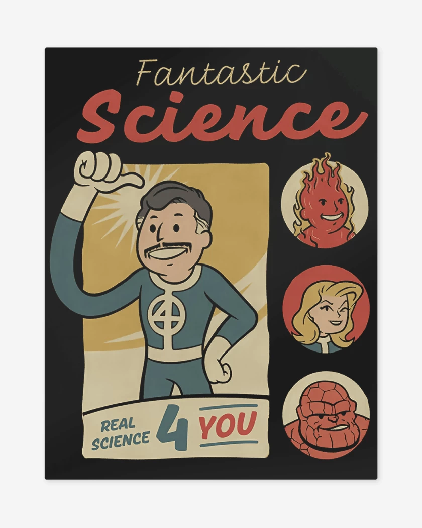 Print metalico Ciencia Fantastica