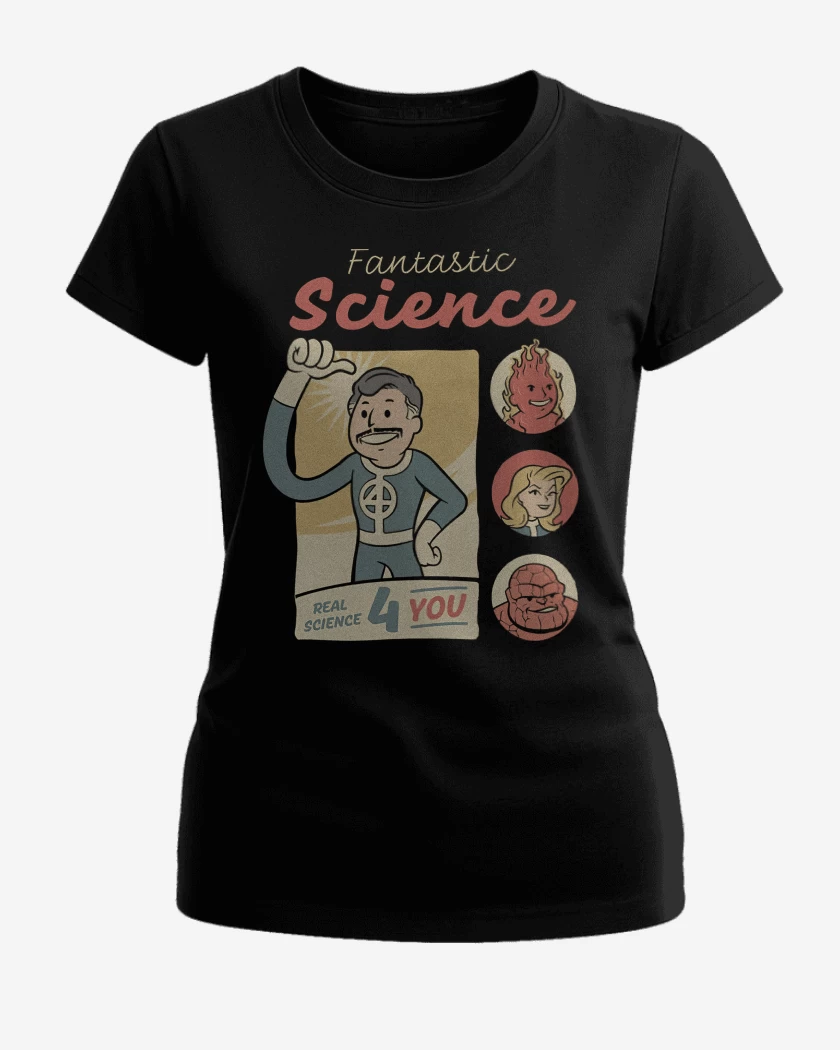 Polera de Mujer Negro de Ciencia Fantastica