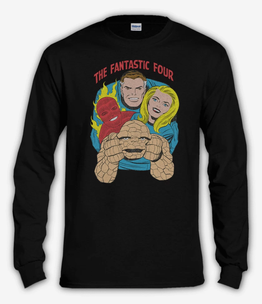 Polera manga larga Negro de Amigos Fantasticos