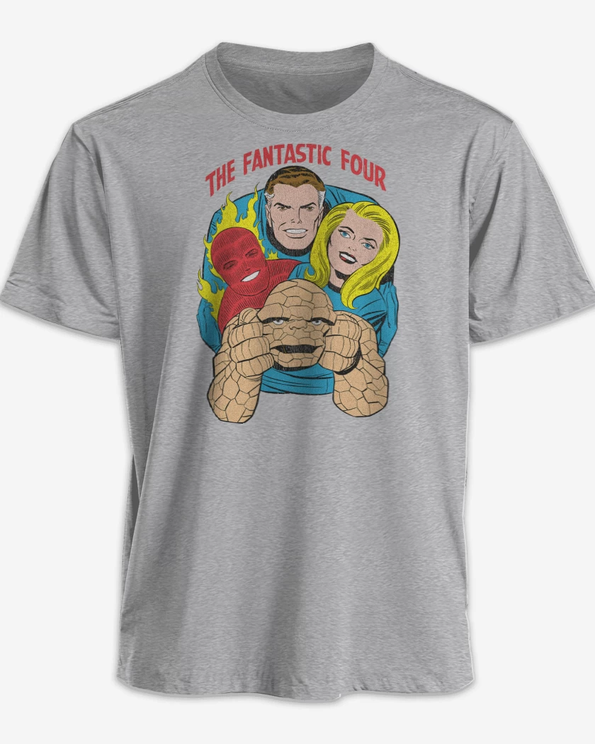 Polera premium Gris Melange de Amigos Fantasticos