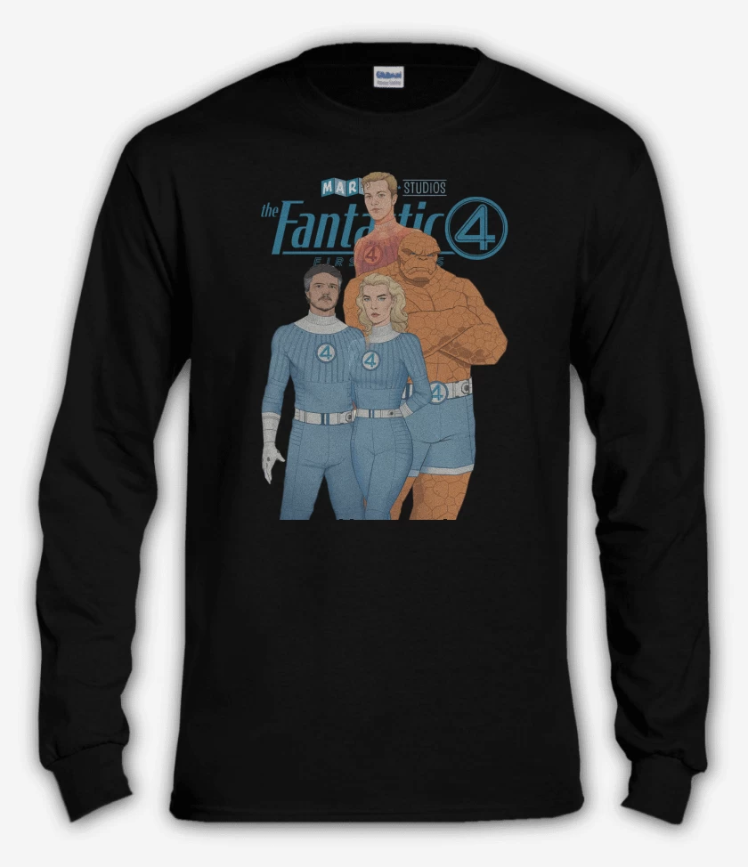Polera manga larga Negro de The Fantastic 4