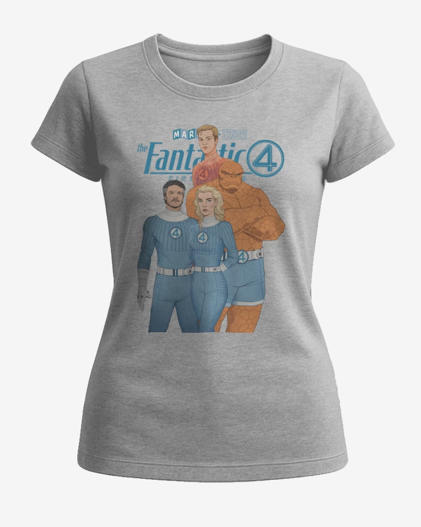 Polera de Mujer Gris Melange de The Fantastic 4