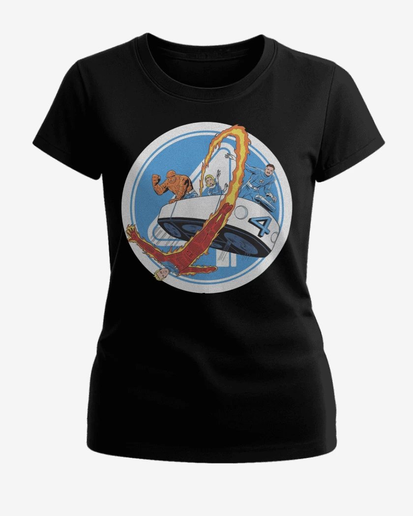 Polera de Mujer Negro de Los Fantasticos