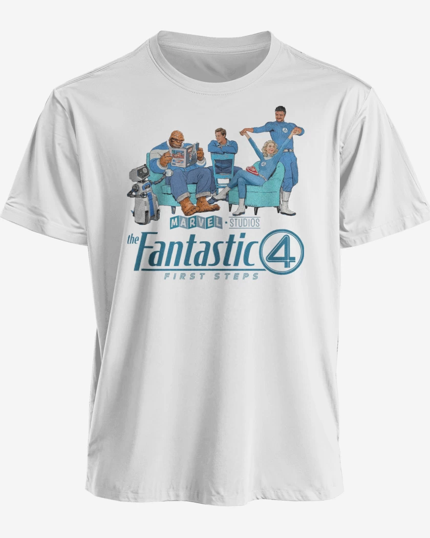 Polera premium Blanco de Los Cuatro Fantasticos 