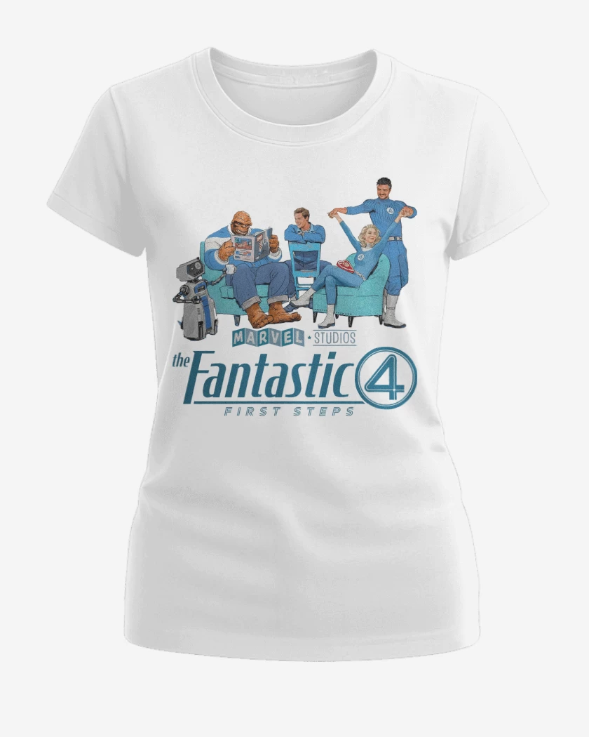 Polera de Mujer Blanco de Los Cuatro Fantasticos 