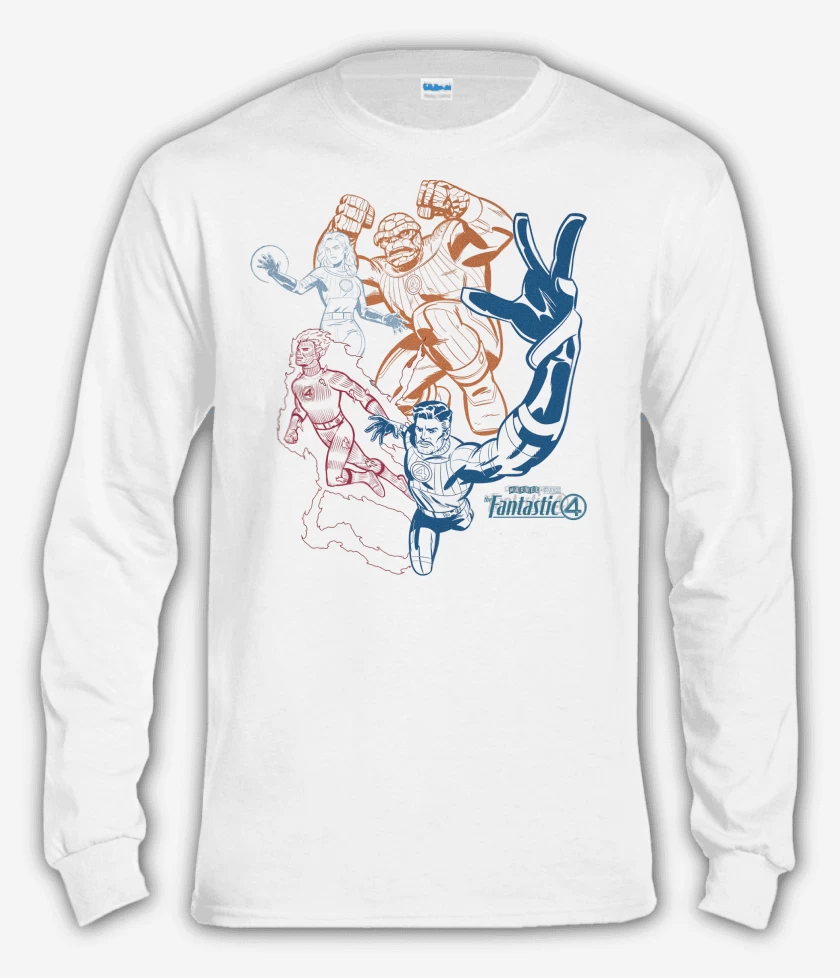 Polera manga larga Blanco de Los F4