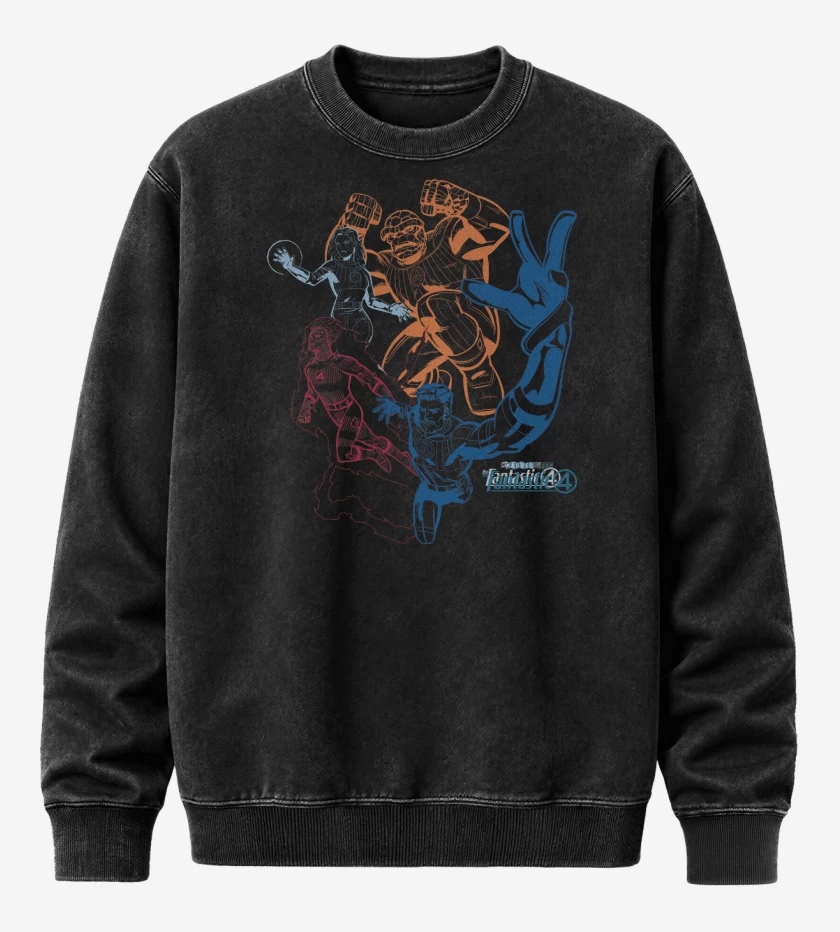Poleron Polo Acid Wash Negro de Los F4
