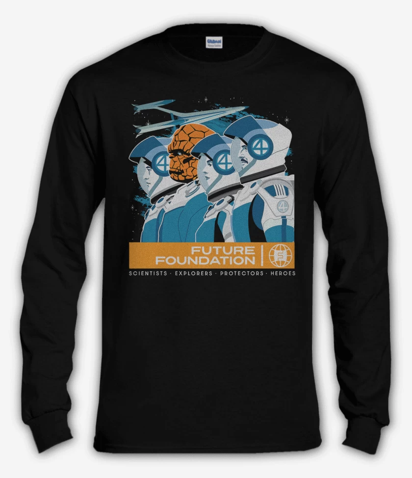 Polera manga larga Negro de Future Foundation 