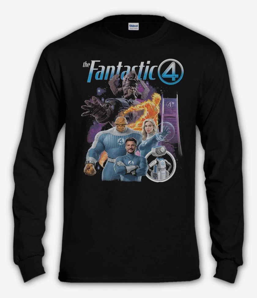 Polera manga larga Cuatro Fantasticos & Galactus
