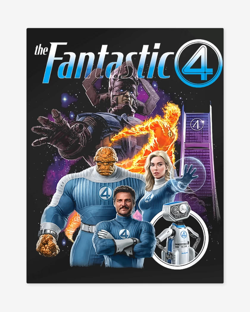 Print metalico Cuatro Fantasticos & Galactus