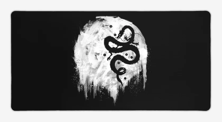 Mouse pad Gamer Negro de Dragon DBZ