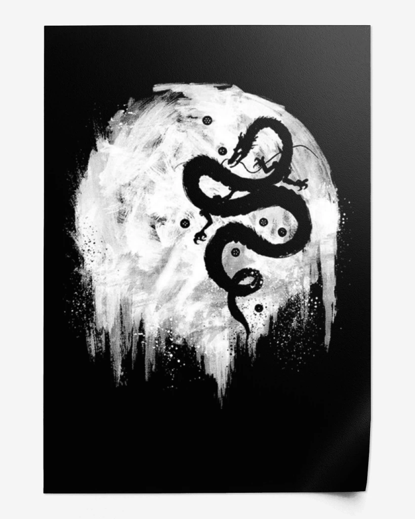 Print Negro de Dragon DBZ