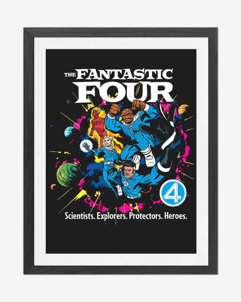 Cuadro decorativo Negro de The Fantastic Four Comic