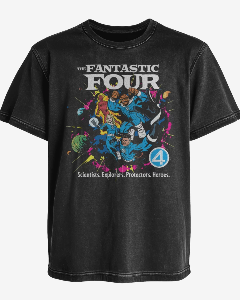 Polera desgastada The Fantastic Four Comic
