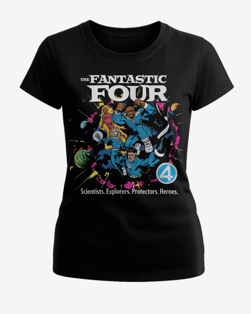 Polera de Mujer Negro de The Fantastic Four Comic