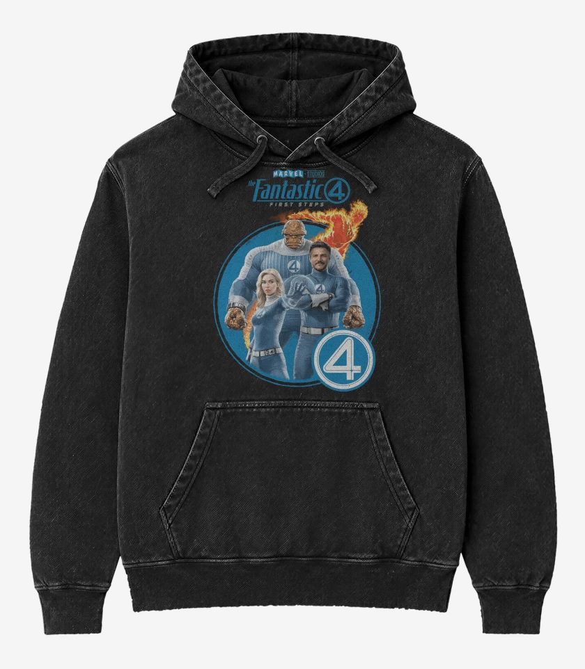 Poleron Canguro Acid Wash Cuatro Fantasticos First Steps