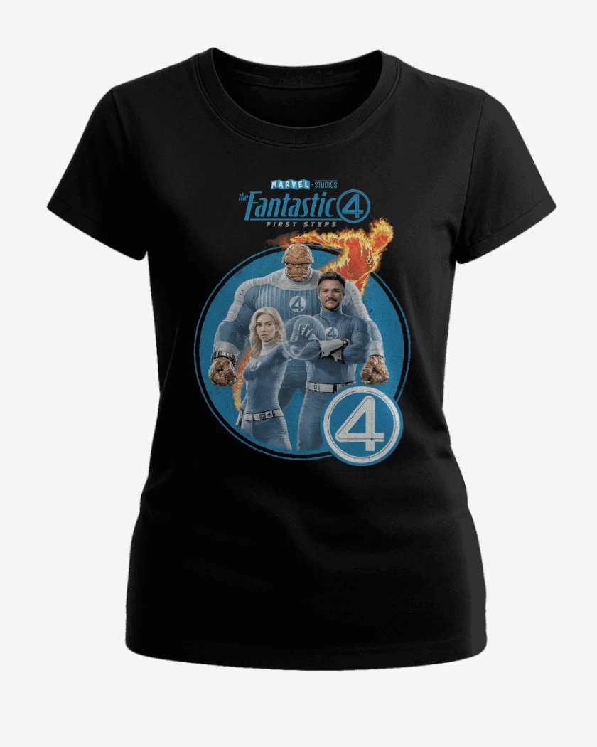 Polera de Mujer Negro de Cuatro Fantasticos First Steps