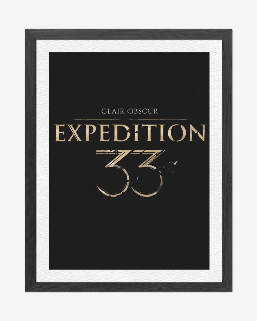 Cuadro decorativo Negro de Clair Obscur Expedition 33 Logo