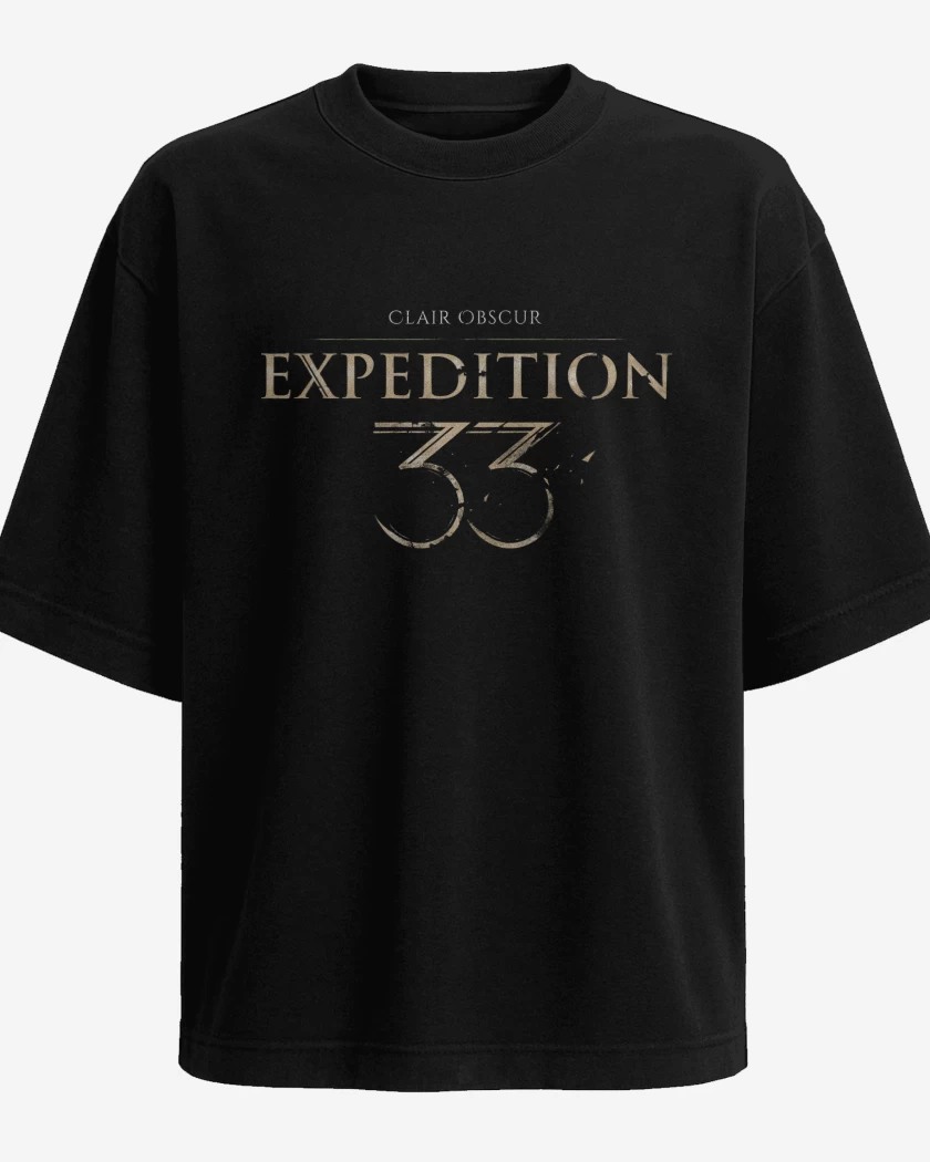 Polera Oversize Clair Obscur Expedition 33 Logo