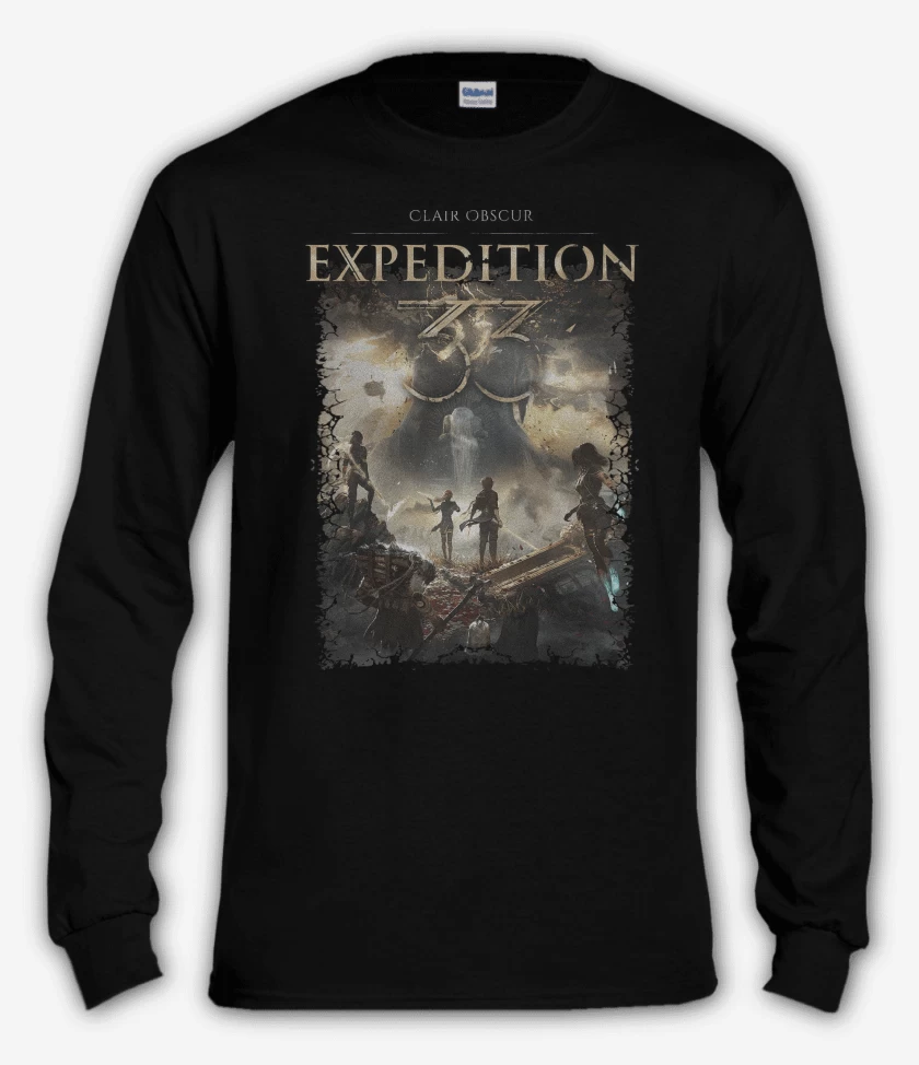 Polera manga larga Negro de Clair Obscur Expedition 33