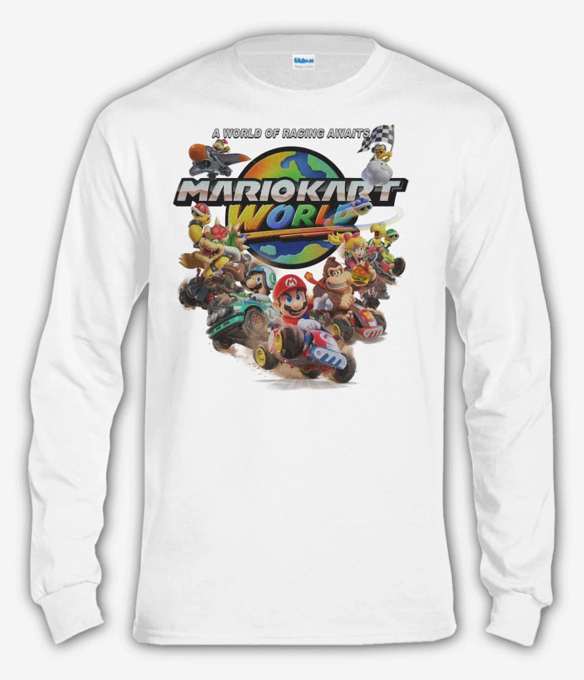 Polera manga larga Mario Kart World