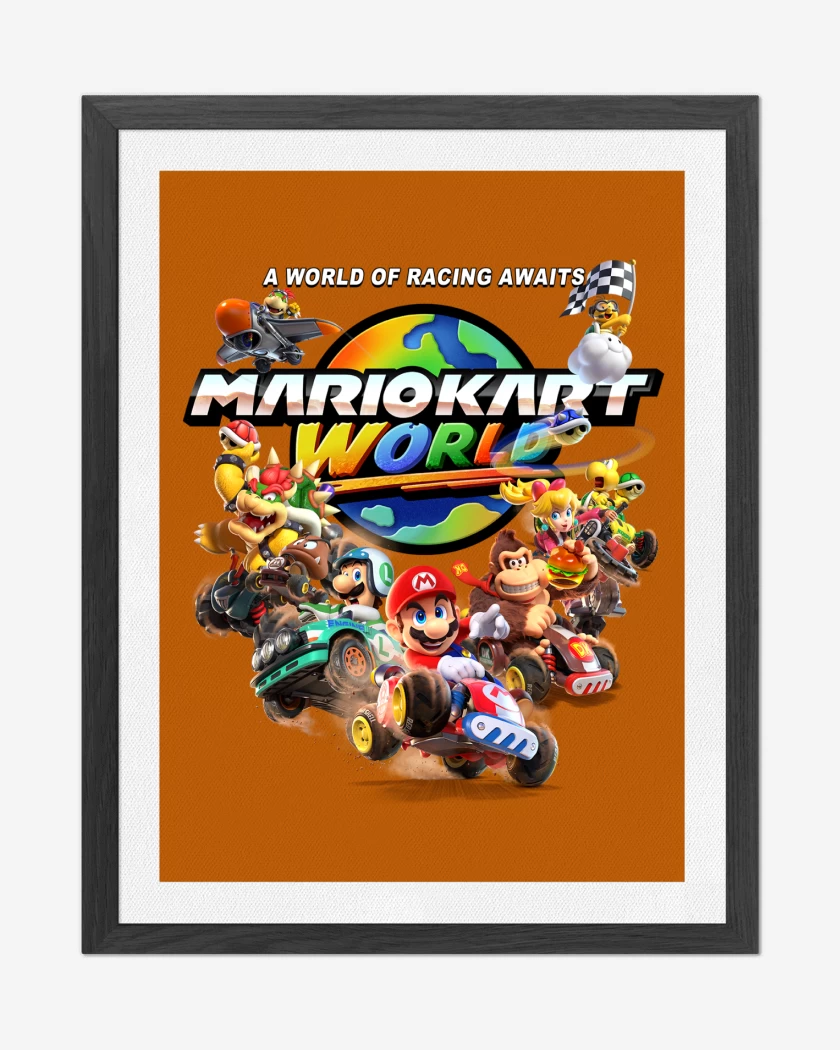 Cuadro decorativo Mario Kart World