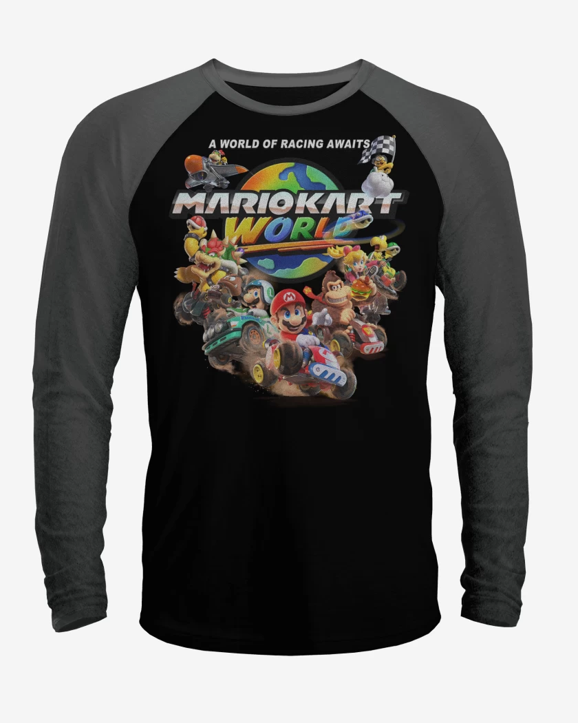 Polera Raglan Mario Kart World