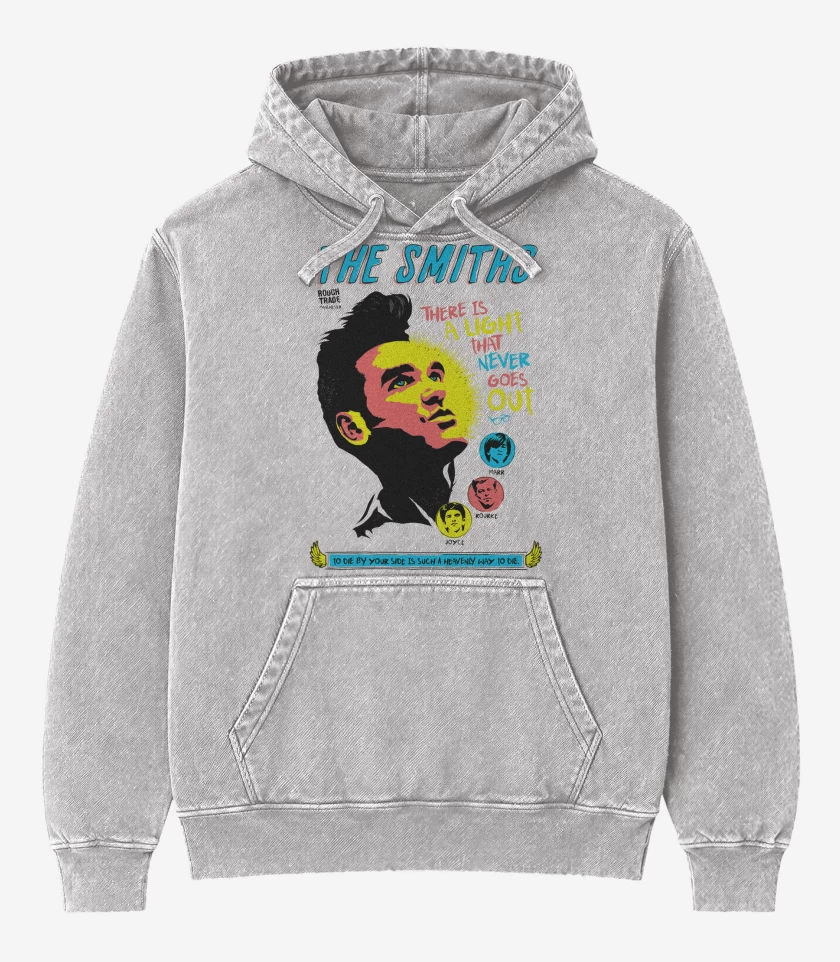 Poleron Canguro Acid Wash Gris Melange de The Smiths Comic