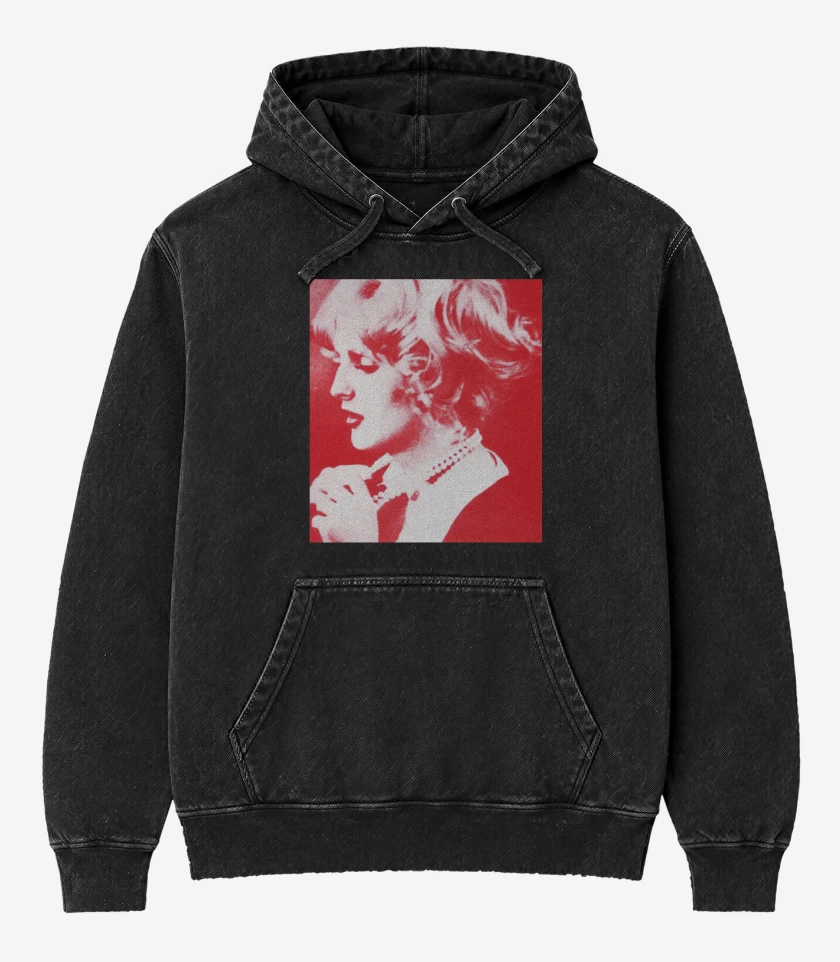 Poleron Canguro Acid Wash Negro de The Smiths Sheila Take a Bow