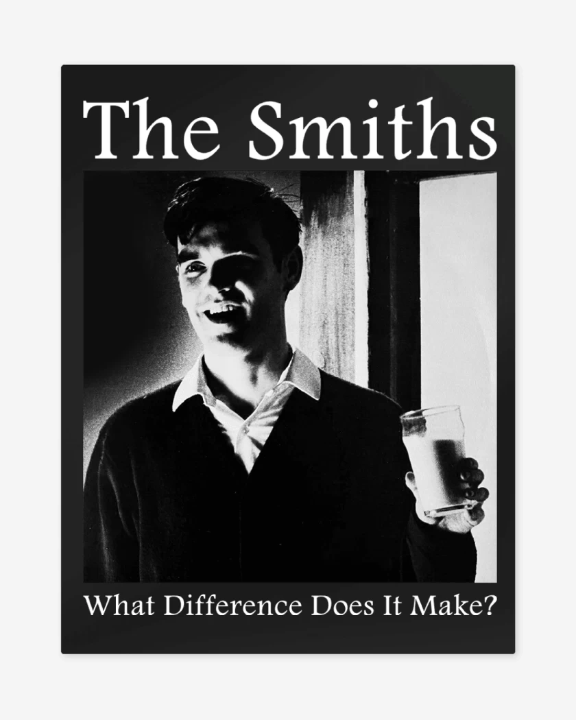 Print metalico Negro de The Smiths What Difference Does