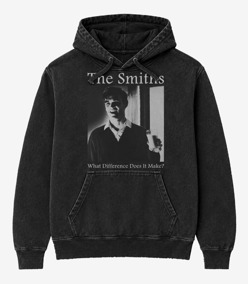 Poleron Canguro Acid Wash Negro de The Smiths What Difference Does