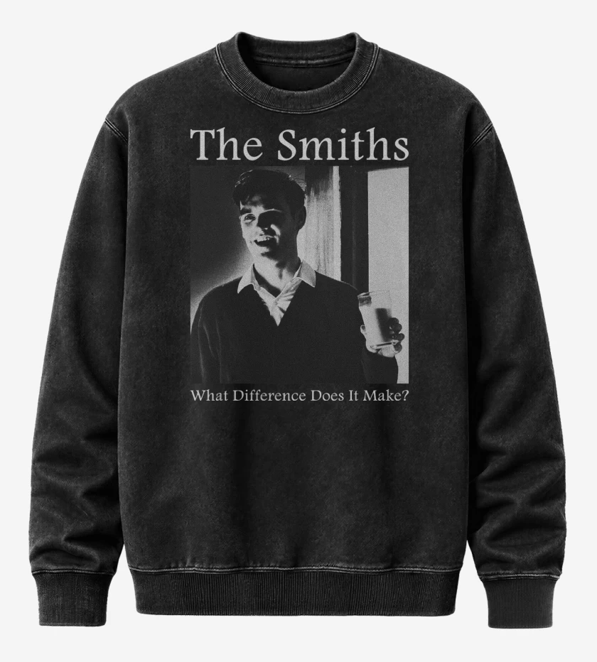 Poleron Polo Acid Wash Negro de The Smiths What Difference Does