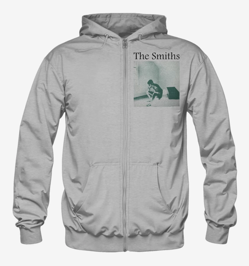 Poleron Canguro con cierre Gris Melange de The Smiths William