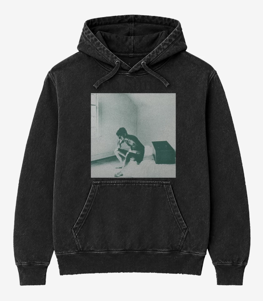 Poleron Canguro Acid Wash Negro de The Smiths William