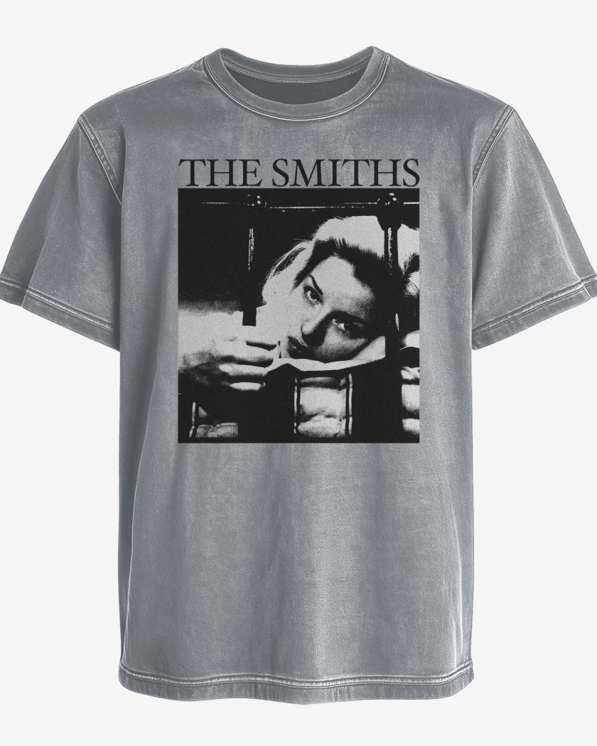 Polera desgastada Gris Melange de The Smiths Singles v2