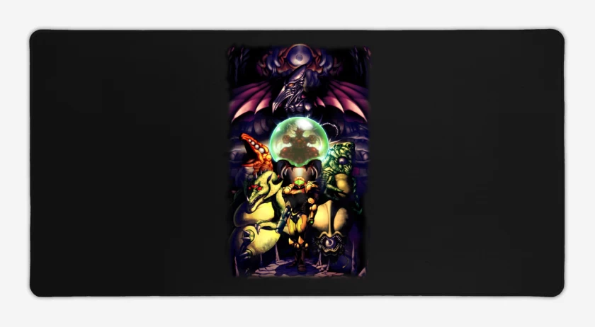 Mouse pad Gamer Negro de Metroid full color