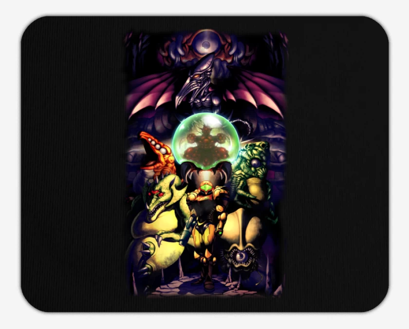 Mousepad Negro de Metroid full color