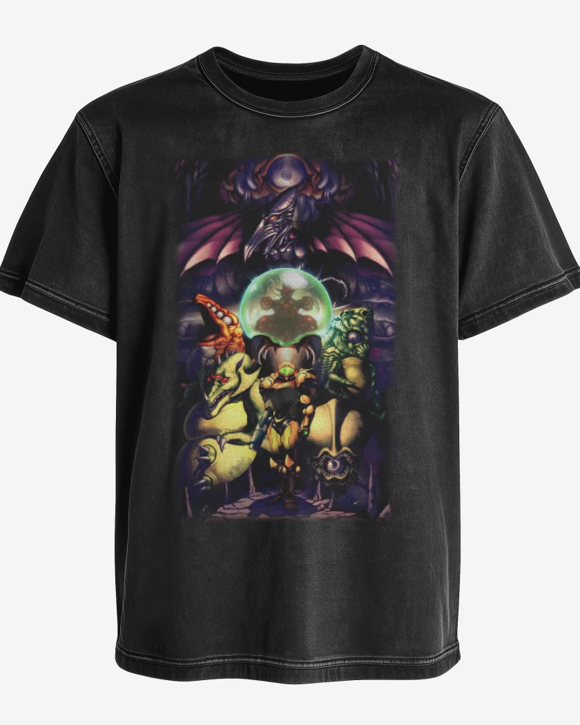Polera desgastada Metroid full color