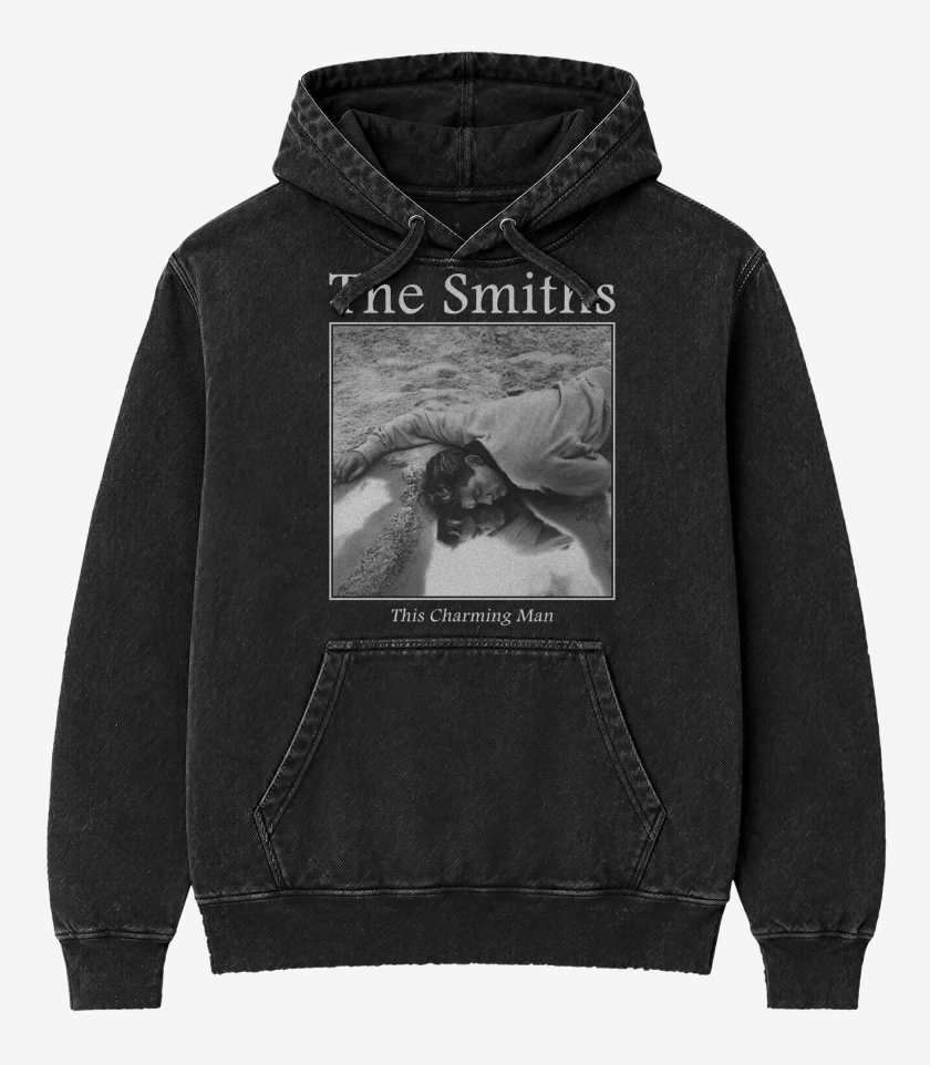 Poleron Canguro Acid Wash Negro de The Smiths This Charming Man