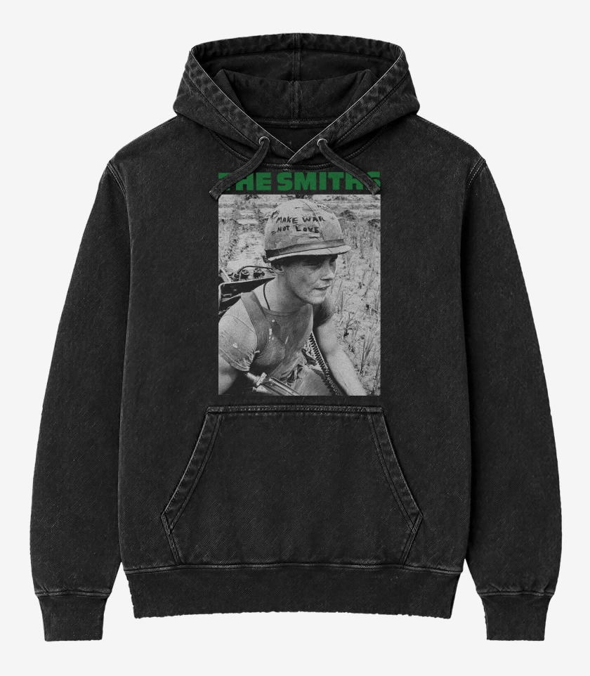 Poleron Canguro Acid Wash Negro de Meat is Murder The Smiths