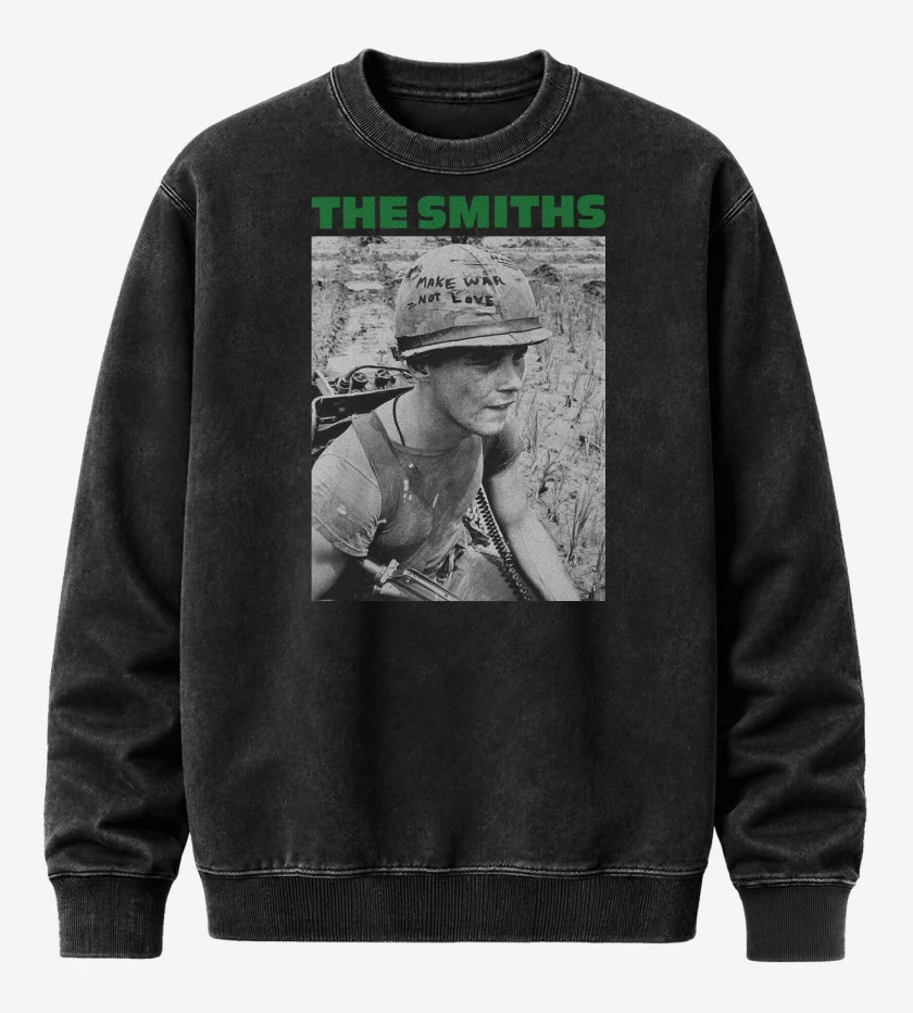 Poleron Polo Acid Wash Negro de Meat is Murder The Smiths
