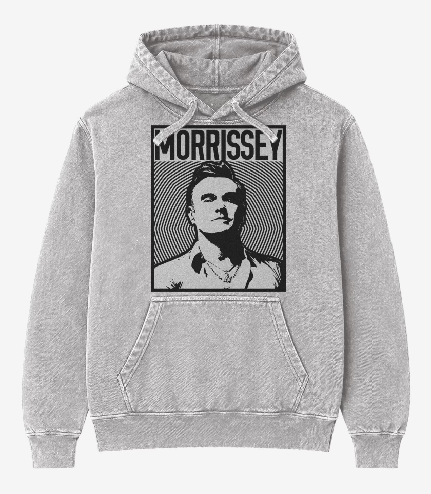 Poleron Canguro Acid Wash Gris Melange de Morrissey