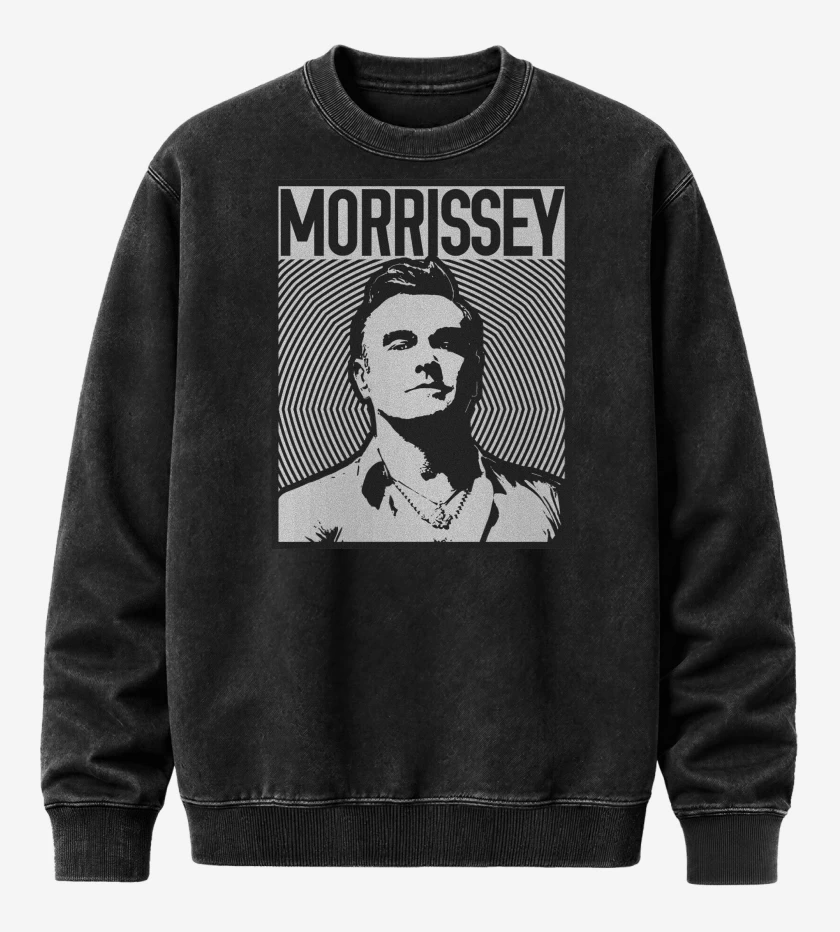 Poleron Polo Acid Wash Negro de Morrissey