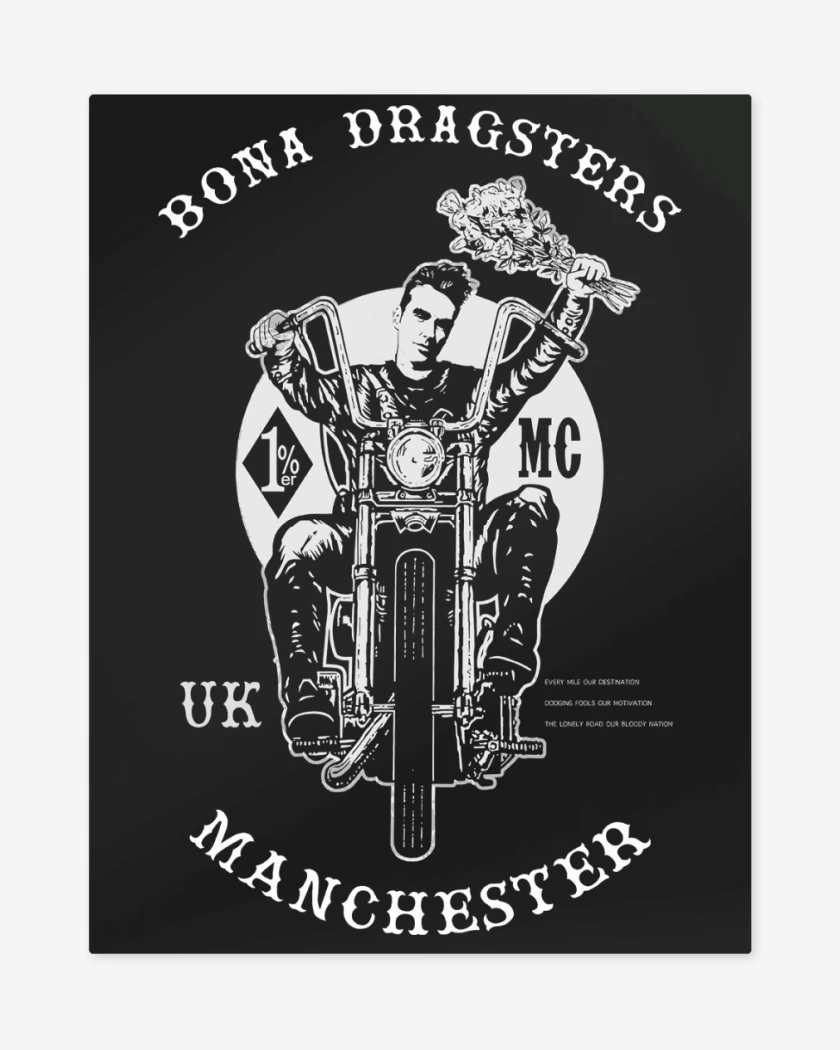 Print metalico Negro de Morrissey Bona Dragsters