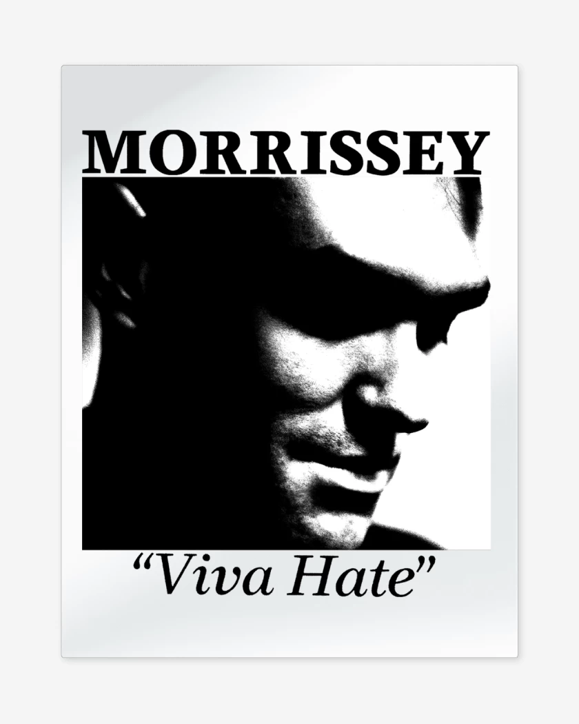 Print metalico Blanco de Morrissey Viva Hate N