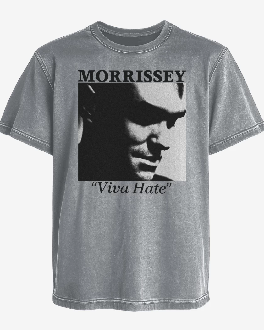 Polera desgastada Gris Melange de Morrissey Viva Hate N