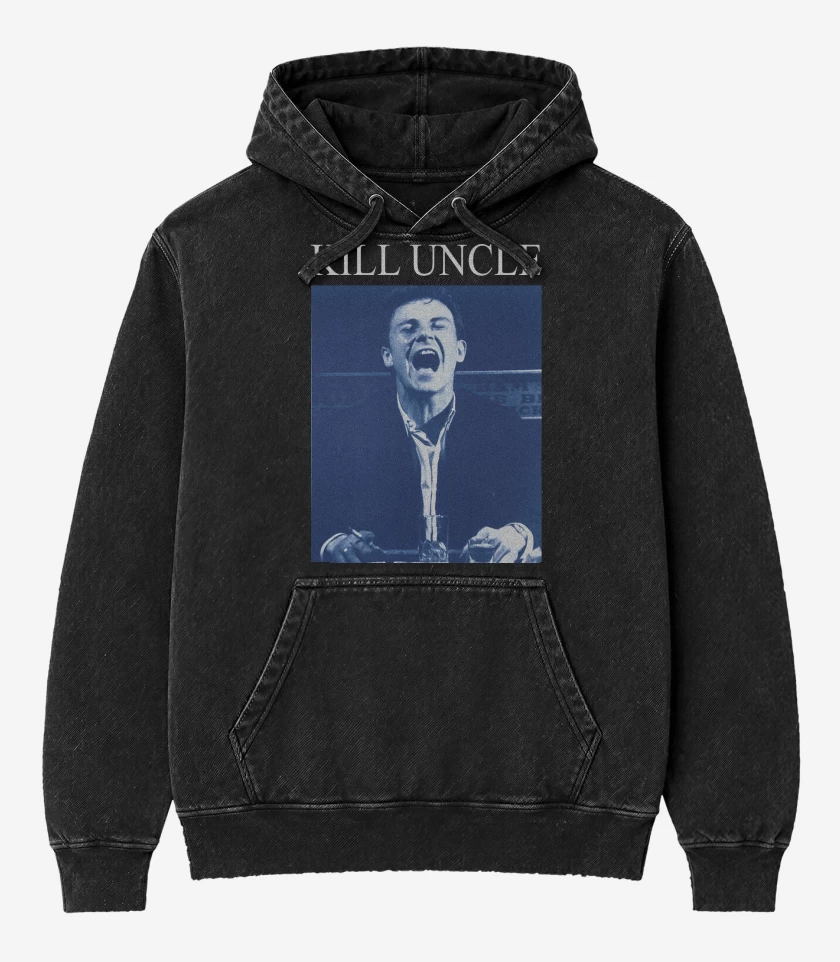 Poleron Canguro Acid Wash Negro de Morrissey Kill Uncle v1