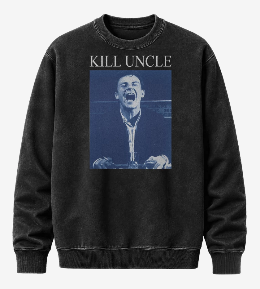 Poleron Polo Acid Wash Negro de Morrissey Kill Uncle v1
